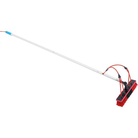 Brosse de nettoyage de panneau solaire, tige de nettoyage de panneau solaire réglable et équipement de nettoyage des fenêtres en plein air avec sac de rangement, pour extérieur 5 m