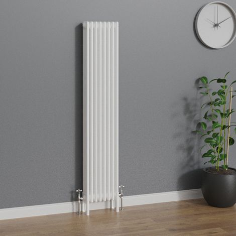 WarmeHaus Traditional Radiator 1800x380mm White Vertical 4 Column (1/5)
