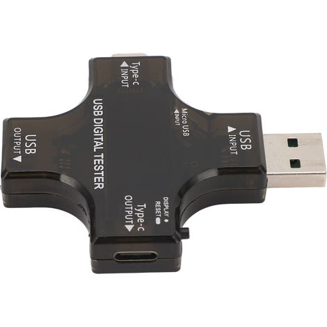 Testeur de tension et de courant USB Type C avec écran LCD couleur, interface 2 en 1, communication Bluetooth et wattmètre 3,6 à 32 V (1/5)