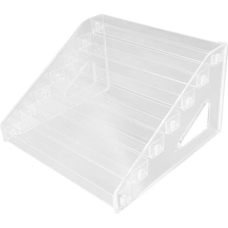 Porte-cosmetiques acrylique transparent 7 niveaux range-vernis ongles support maquillage organisateur (1/5)