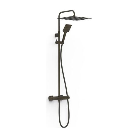 Ensemble mitigeur mural 2 voies pour douche Project Noir bronze - TRES 22119101KMB