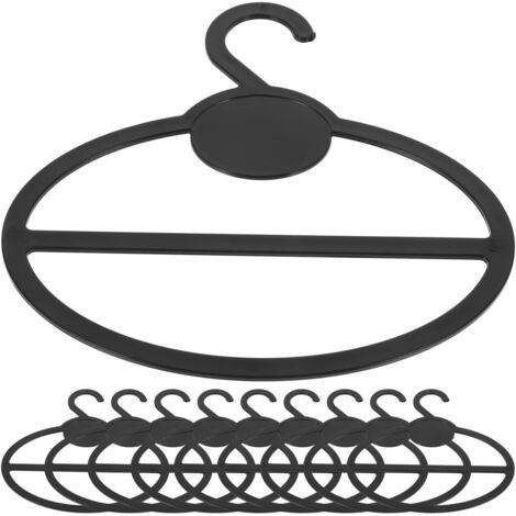 BUNTHAUS Lot de 10 Organisateur De Porte Écharpes Rond Cintres Multifonctionnels 5.31 Pouces pour Foulards Cravates Ceintures Serviettes Rangement Compact Maison Et Placard (1/5)
