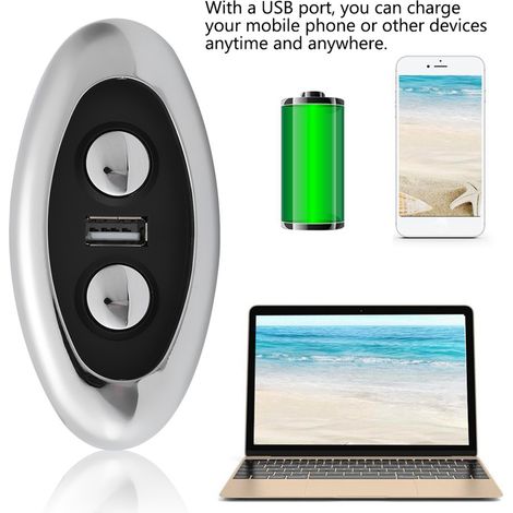 Mando a distancia para silla de ruedas eléctrica con LED y puerto USB [2 botones, ABS, 150 cm] (1/5)
