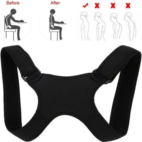 Ceinture de Soutien Dorsal Réglable pour Correction de Posture Épaules (1/4)