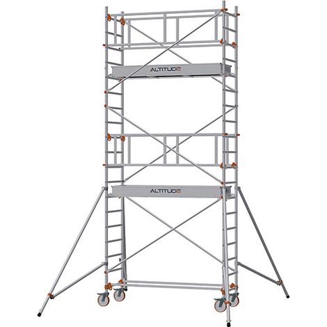Trabattello mobile 2 piani - Altezza max. di lavoro 6.90m - 613725