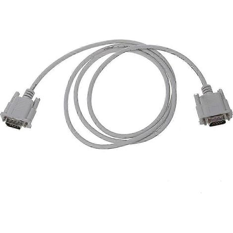 Câble adaptateur VGA DB15 mâle vers RS232 DB9 mâle, rallonge vidéo blanche de 1,5 m (1/5)