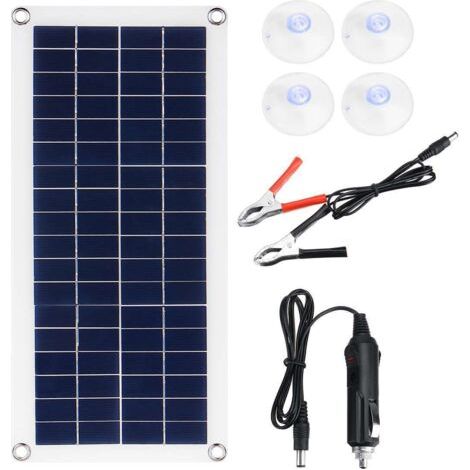 20W Solarpanel Batterieladegerät, Tragbares Solarpanel Lade- und Wartungsset für Auto Motorrad Wohnmobil (1/5)