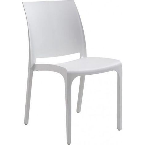 SEDIA VOLGA BIANCA 54X46XH80CM IMPILABILE