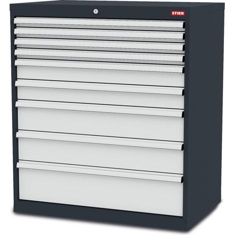 Armoire à tiroirs STIER, avec 9 tiroirs, lxPxH 900x575x1 020 mm (1/5)