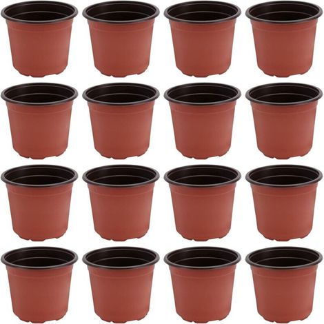 Lot de 50 Pots de semis en Plastique Pots de Fleurs Pots de Plantes Plastique De Plantes À Fleurs Graine De Démarrage Pot (Diamètre 120mm) (50PCS) H156