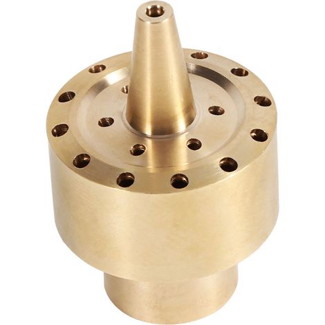 Messing-Säulen-Gartenteichbrunnen-Wasserdüse Sprinkler-Sprühkopf Gold (1/2") (1/5)