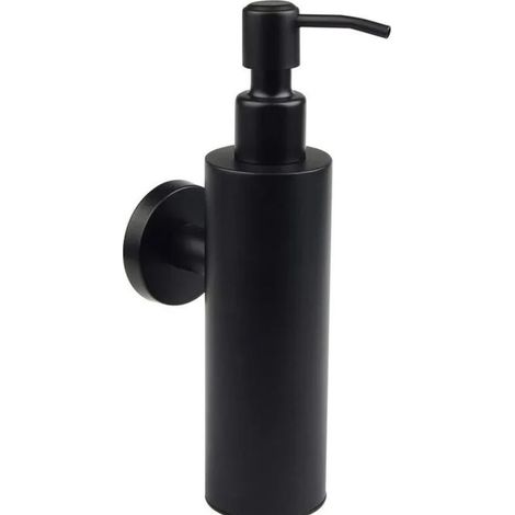 304 Stainless Steel Wall Mounted Soap Dispenser 200ml Matte Black Bathroom Wall Mounted Soap Dispenser Manual Shampoo Shower Gel Bottle (1/3)