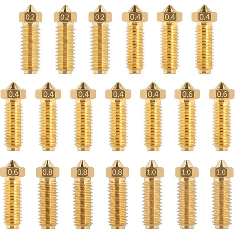 Lot de 20 Buses en Laiton, Compatible Kobra 3, S1, Combo, 0.2mm à 1.0mm, Pour Impression 3D FDM (1/5)