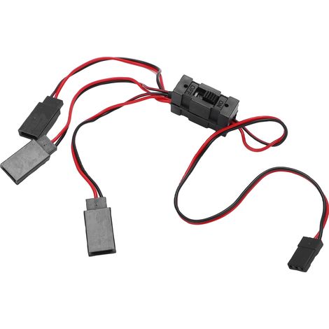 Câble Y 1 vers 3 avec interrupteur pour voitures télécommandées, connecteur JR à JST, adaptateur de câblage parallèle