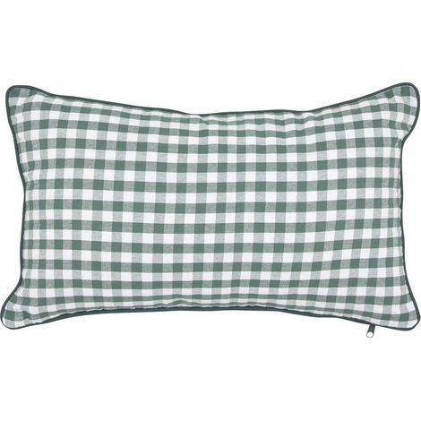 Cuscino groove 50x30cm in percalle verde - Atmosphera créateur d'intérieur