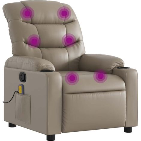Maison Exclusive - Massagesessel Cappuccino-Braun Kunstleder