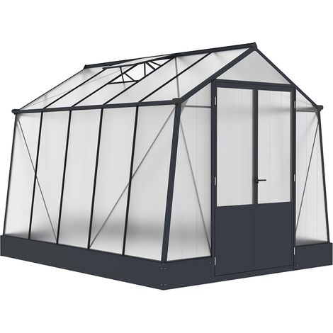 Westmann Aurora 810 Serre avec fondation Anthracite 2,5x3 m (1/5)