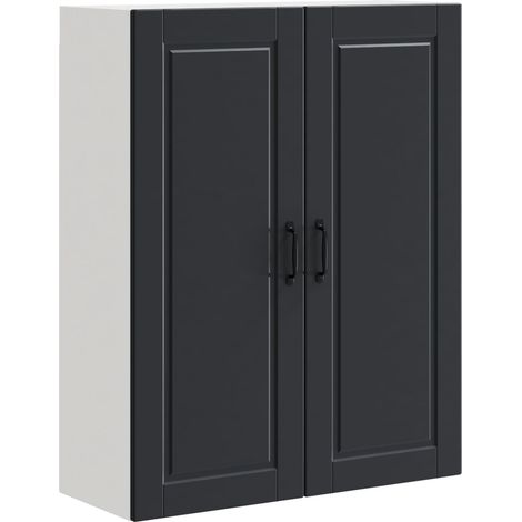 Maison Exclusive - Armadietto a muro PORTO Nero 80 x 31 x 100 cm Legno multistrato