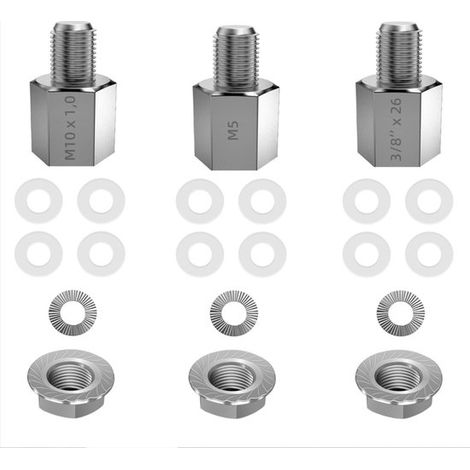 Adaptateur d'embrayage universel - pour remorque de vélo & jardinière - M10 & M5 & 3/8 - Set adaptateur d'essieu de vélo 21 pièces (1/5)