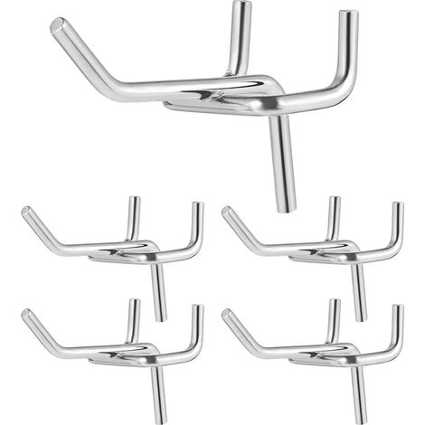 Lot de 100 crochets de présentation en acier pour atelier et garage, supports suspendus pour outils et équipements (1/5)