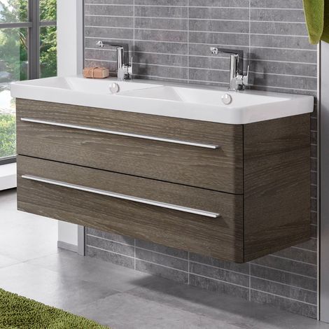 Lanzet K8 Badmöbel Set 2-teilig, 120cm, Dunkelbraun"-"06386145 (1/5)