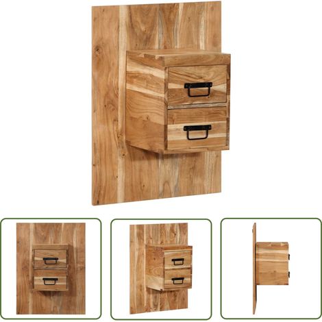 vidaXL Nachttisch 60x32x80 cm Massivholz Akazie (1/5)
