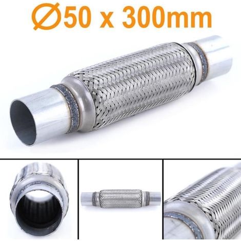 305 mm langer, flexibler Auspuffreparaturschlauch mit Geflecht, 50 mm Durchmesser (1/4)