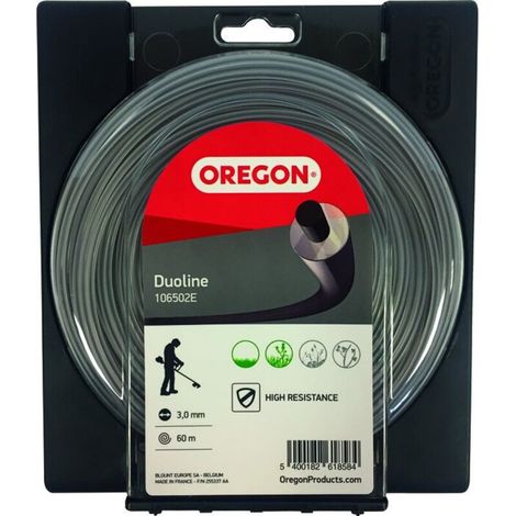 Runde Duoline-Trimmerschnur, transparent/schwarz, ø 2,4 mm/90 m, Oregon 106501E (1/5)