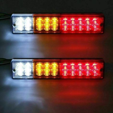 luci posteriori a LED, luci di retromarcia, luci dei freni, indicatori di direzione, luci di posizione, 12V 24V per rimorchio, camion, roulotte, protezione UV, barca, camper (1/4)