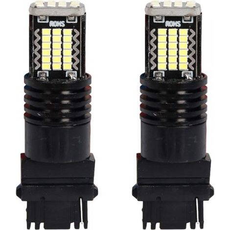 2 Pezzi LED 3157 T25 P27/W 54mm Lampade Auto Camion 12V 24V Canbus 48 SMD 2016 300lm 3.5W Mono Filamento Bianco 6500K