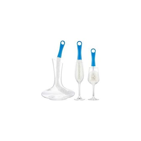 Ensemble de brosses de nettoyage pour carafes à vin, outils ménagers flexibles pour un nettoyage facile des tasses, flûtes à champagne et verres. (1/5)