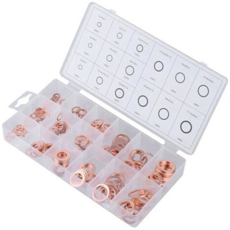 150 x bouchon de vidange d'huile cuivre étanchéité joint torique assortiment garage de voiture huozoppX2560