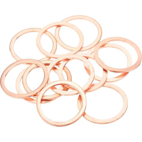 12 Pcs Rondelles Plates en Cuivre Améliorées 26x32x1,5mm Métrique (1/5)