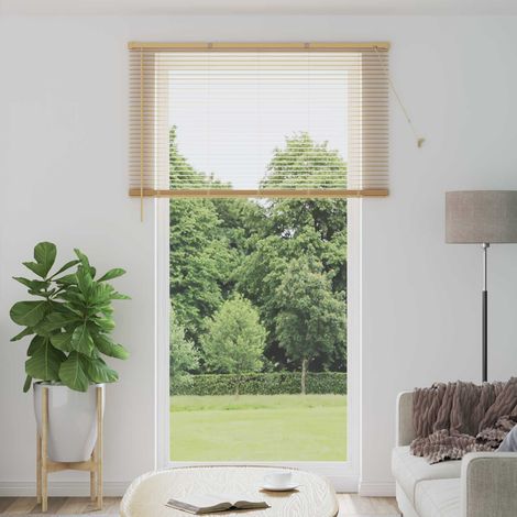 Venetianer Jalousie Hellbraun mit Muster 213 x 130 cm PVC