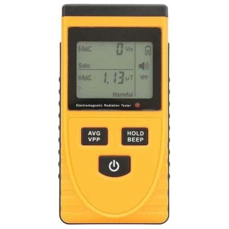 Détecteur de rayonnement nucléaire, compteur Geiger Numérique LCD Détecteur de rayonnement électromagnétique Dosimètre Testeur Mètre Compteur pour inspections EMF à domicile, bureau, extérieur (1/5)