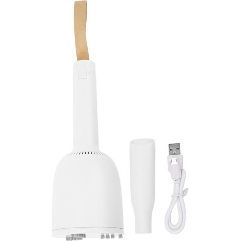 Aspirateur à main sans fil ABS 1200mAh rechargeable USB léger portable blanc pour maison voyage (1/5)