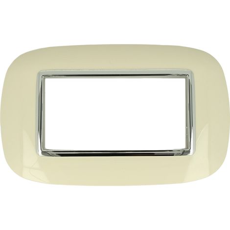 Placca Oval 3M 4M 6M Sabbia Compatibile Bticino Axolute 4 POSTI (1/3)