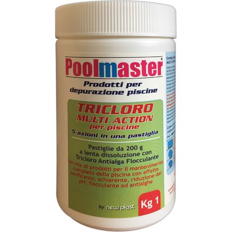 NEW PLAST 0960 TRICOLORO EN TABLETTES DE 200 GR, MULTI USAGE, POT 1 KG, 40 X 31 X 21 CM