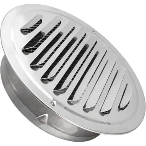 Grille d'aération 150mm en Acier Inoxydable Rond Grille de Ventilation de Tuyau d'échappement pour Ventilation des Cheminée, Cuisine, Salle de Bain (150mm) (1/5)