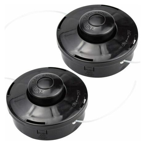 Set mit 2 Universal-Freischneiderköpfen A6481 Nylon-Ersatzspule für Trimmer-/Freischneider-Schneidkopf M10 x 1,25 für Benzin-Freischneider