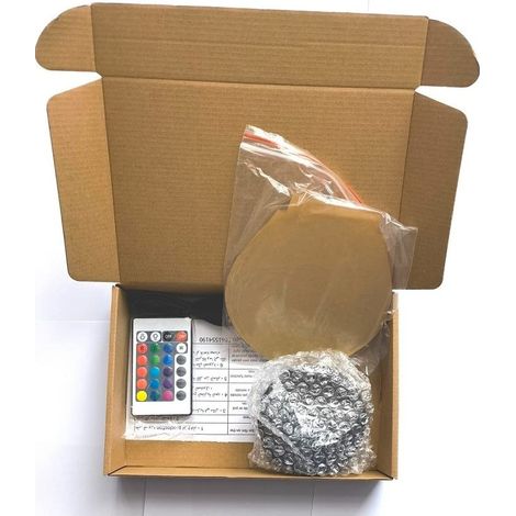 Kinderlampe, 3D Real Madrid Lampe, 16 Lichtfarben und Fernbedienung, ideales Geschenk für fußballbegeisterte Kinder. (1/3)