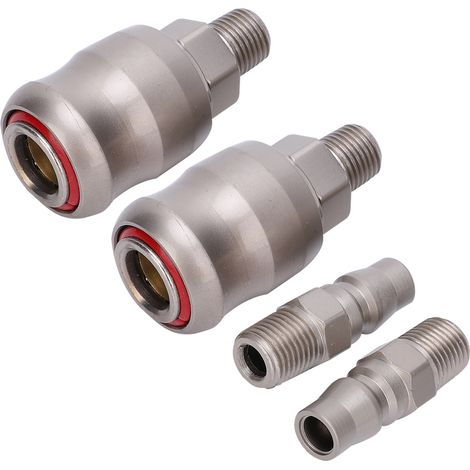 Kit de raccord rapide pneumatique pour marteau-piqueur, raccord autobloquant antidéflagrant type C SM+PM20 (1/5)