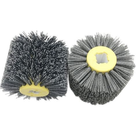 2Pcs Brosses Nylon Abrasives 120 Roue De Polissage Abrasifs Fil Roue, Brosse poncage nettoyage Bois, Rouleau en Nylon pour Habiller le Bois Dur (1/5)