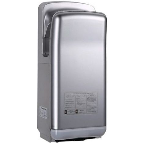 Sèche mains automatique à double jet d'air 650W – Temps de séchage 10s – Niveau sonore 65dB – Design hygiénique gris métal – Vitech