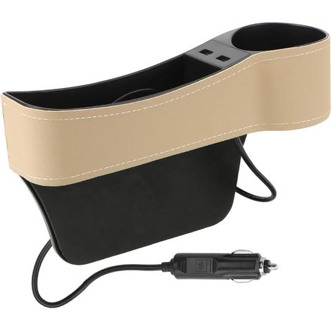 Porte Boisson Voiture Boîte Rangement En Cuir Siège Voiture (1/5)