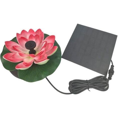 Fontaine Solaire Exterieure de Jardin, 2.5W Fontaine de Bain d'oiseaux Solaire, Pompe de Fontaine Flottante en Forme de Lotus pour la Décoration D'étang, de Piscine, de Jardin et de Cour (1/5)