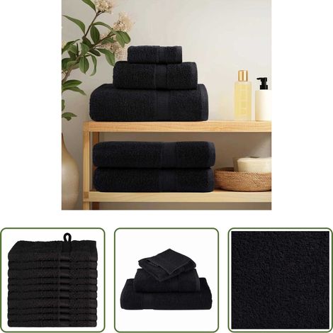 Handtuch - Gästetuch SOLUND 10 pcs Schwarz 15 x 21 cm 550 gsm (1/5)