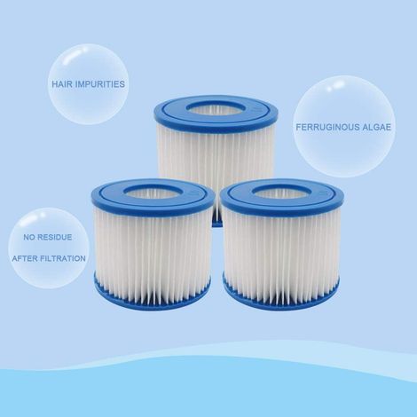 YanBan 4pcs Filtres de Cartouche de Spa pour Best-Way, Cartouche de Filtre de Rechange Taille VI Compatible avec Lay-Z-Spa, Miami, Vegas, Palm Springs, Paris Monaco (1/4)