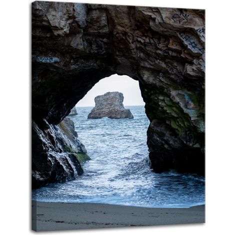 Leinwanddruck Natur Felsbogen Meer 30x40 cm