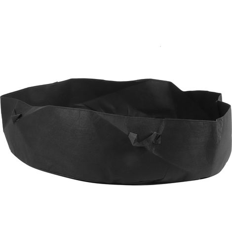 Sac de plantation rond avec poignée pour semis de légumes et potager, noir, 130 cm x 30 cm (1/5)